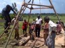 Rotarian Yossa Kazimoto overseeing Ndese digging
